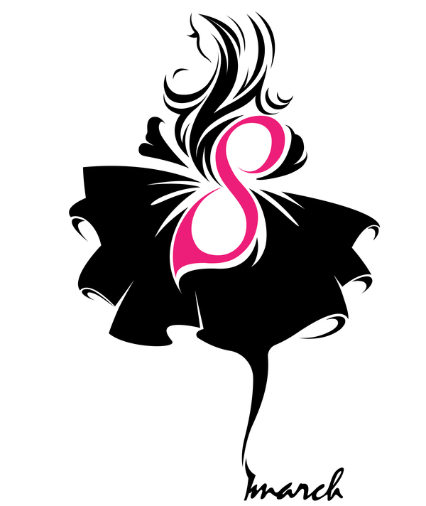 8 mars womans day design de logos de logos 06  