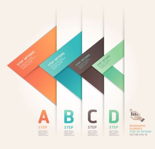 Abstract Pfeil Infografiken Elemente Vektormaterial 02  