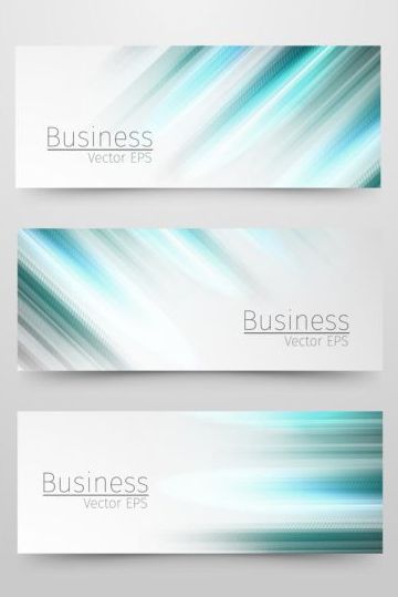Business banner med blå abstrakt vektor 02  