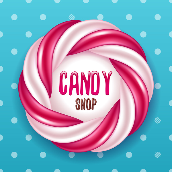 Candy shop background design vector  