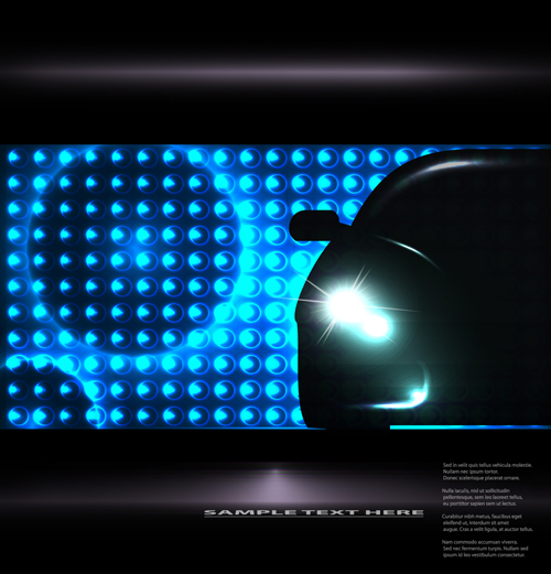 Car Lighting background vector 04  