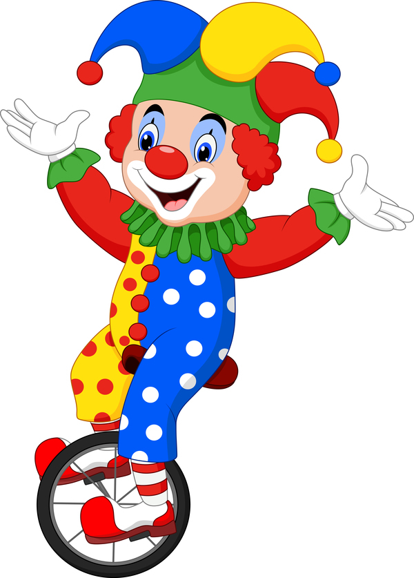 Circus clown illustration vector set 11  