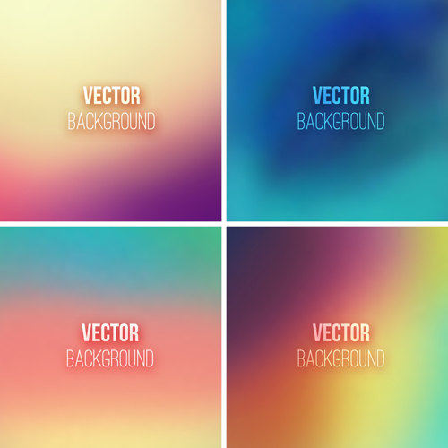 Kleurrijke wazig achtergronden vector graphics 04  