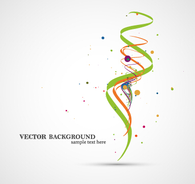 Colorful ribbon with dot vector background 09  