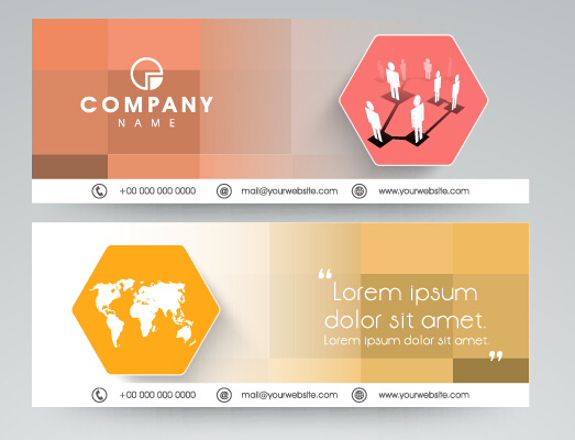 Company banners modern design vector 01  