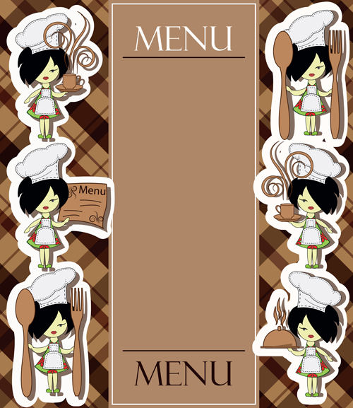 Creative restaurant menu cover design vector 04  