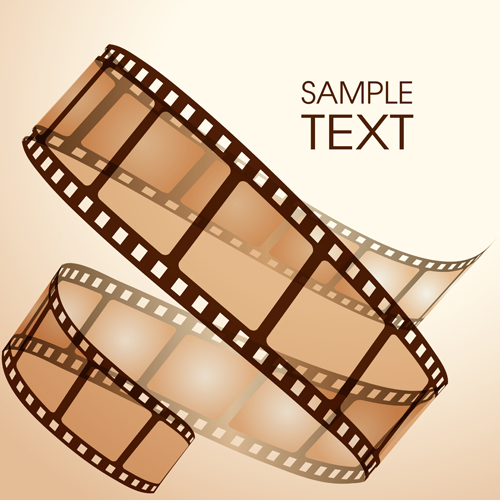 Dynamic film art background vector  