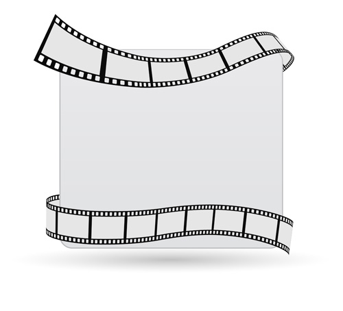 Film with blank background vector  