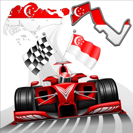 Formula 1 GP sfondo vettore 08  