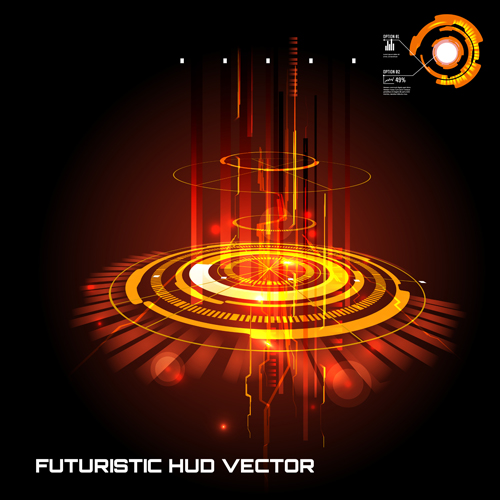 Futuristic tech with abstract background vector 04  