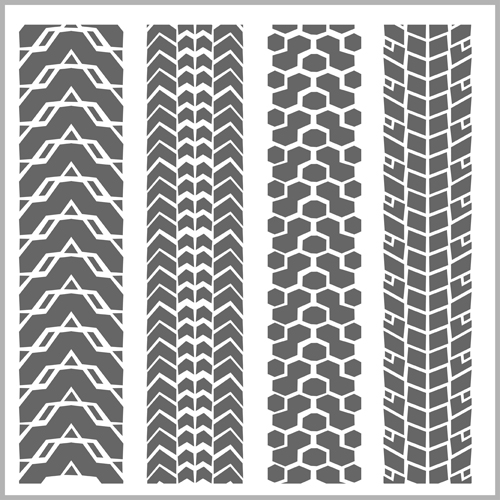 Grunge tire tracks design vector 10  