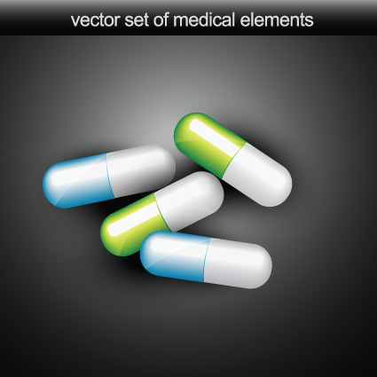 Set of Medical elements vector graphics 03  
