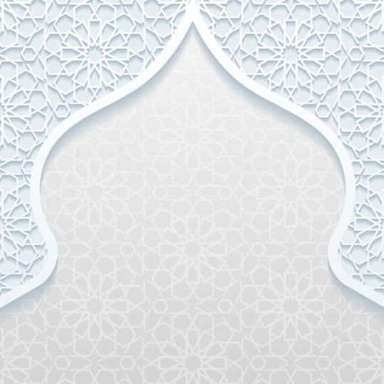 Mosque outline white background vector 01  