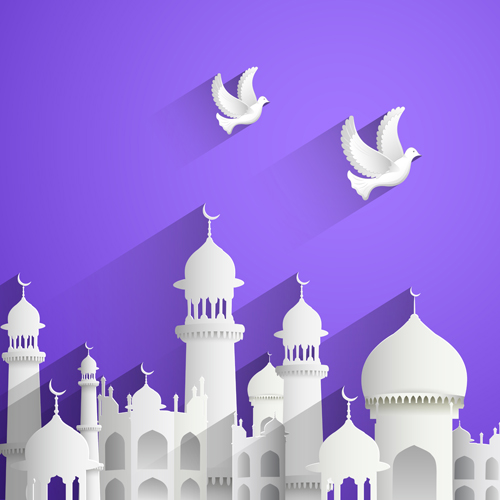 Mubarak Islam background design vector 16  