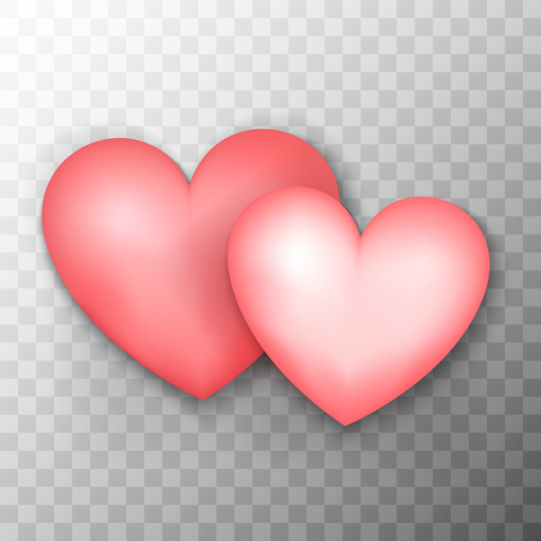 Pink heart shape illustration vector  
