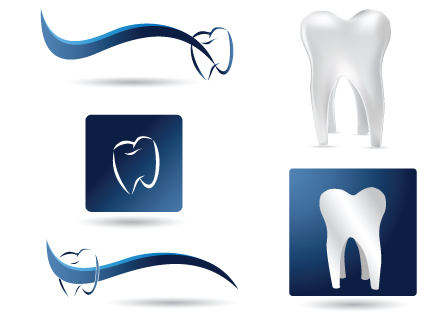 Protect teeth design elements vector graphics 08  