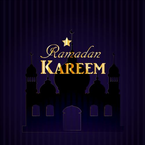 Ramadan kareem dark background vector 02  