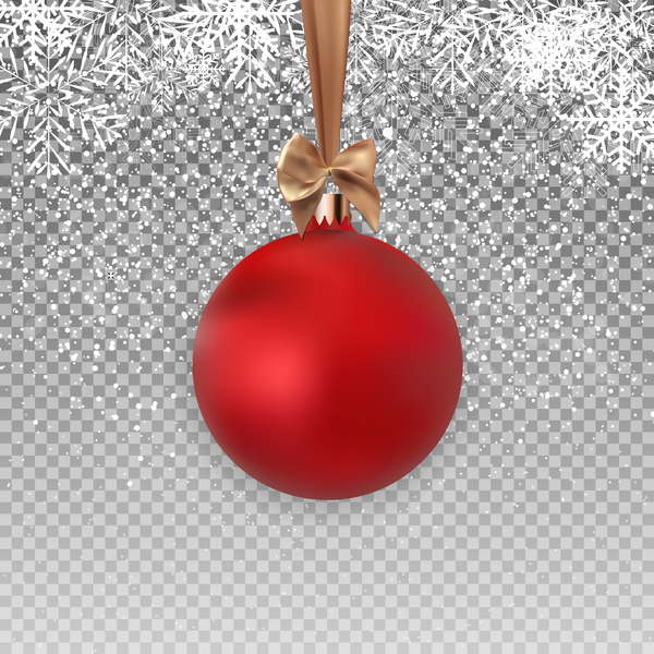 Boules de Noël rouges avec le vecteur d'illustration de l'arc beige  