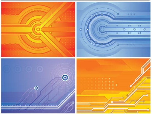 Technical Style Backgrounds vector  