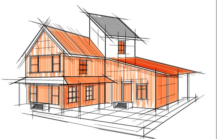 building draft blueprint sketch vector material 10  