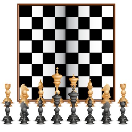 Chess design elements vector set 01  