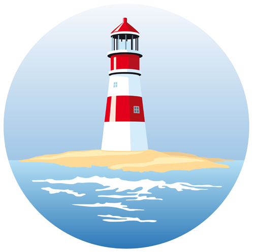 Set of Lighthouse vector material 03  