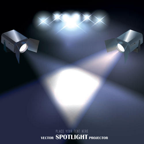 Spotlight irradiate effect background vector 04  
