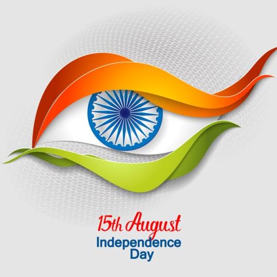 15. autught indiska självständighets dagen bakgrund vektor 03  