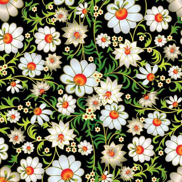 美しい花の装飾シームレスなパターンベクトル04  