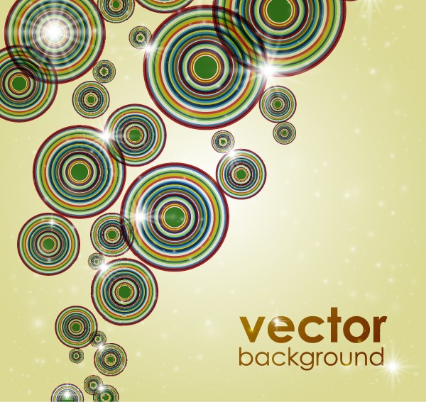 Beautiful round backgrounds vector  