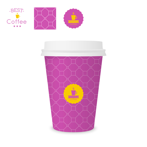 Best coffee paper cup template vector material 10  