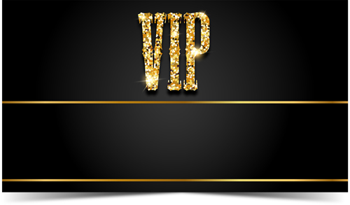 Black VIP cards vector material 02  