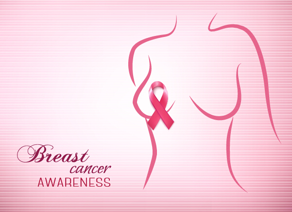 Breast cancer awareness advertising posters pink styles vector 02  
