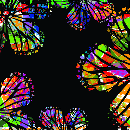 Colorful Butterflies design vector 03  