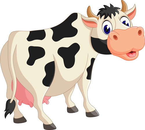 Cartoon baby cow vector illustration 05  