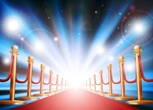 Celebration red carpet background vector 02  