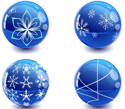 Christmas crystal ball vector  