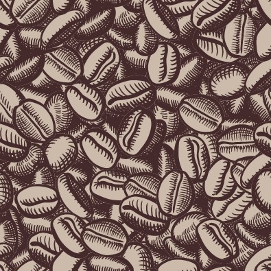 Creative coffee beans pattern vector grephics 03  