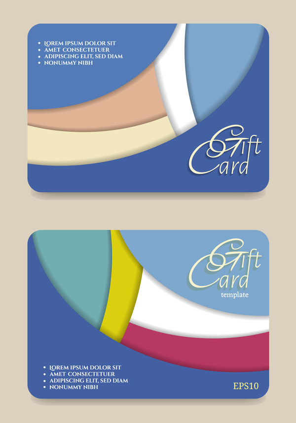 伝票ベクトル 08 コレクション ギフト カード  