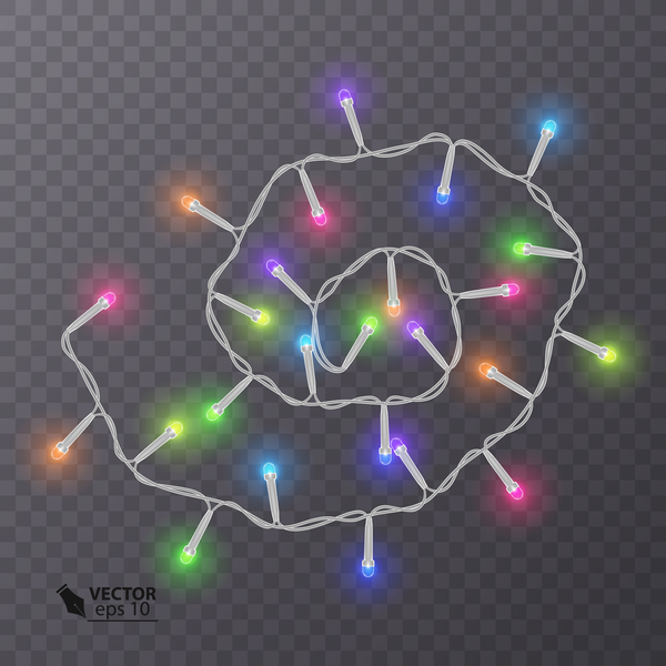 Ampoule colorée décor illustration vecteur vectoriel 05  