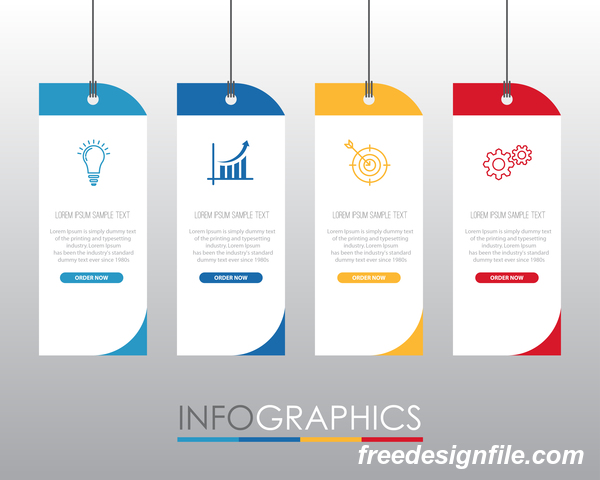 Kreative Infografik Etiketten Vektor Material 04  