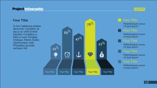 Creative project infographic temlate vector 03  