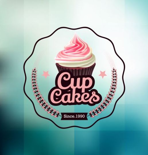 Cupcake etiketten ontwerp vector set 05  