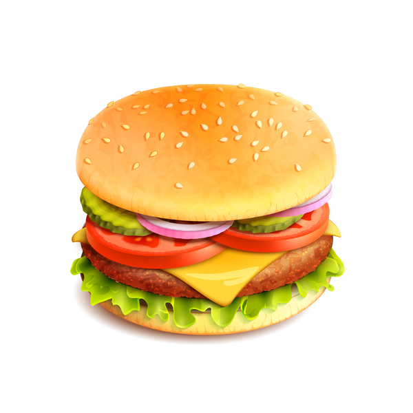Vecteur de conception délicieuse hamburger  