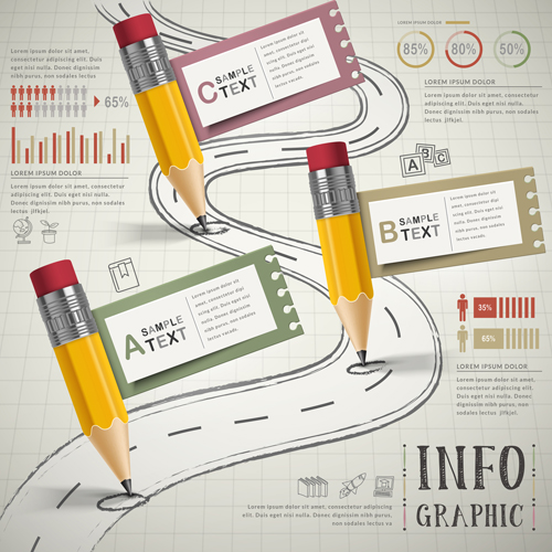 Education infographic template vector grapihcs 06  