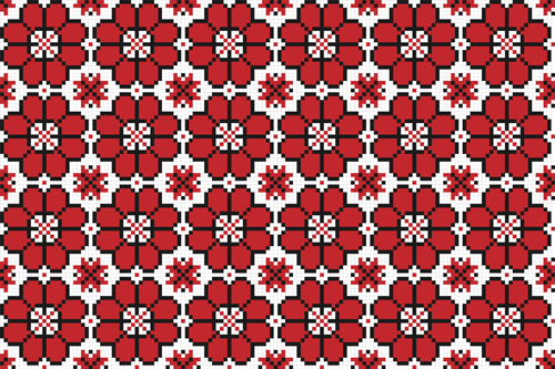 Ethnic embroider seamless pattern vector 06  