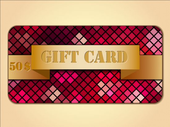 Fashion gift card template vectors 08  