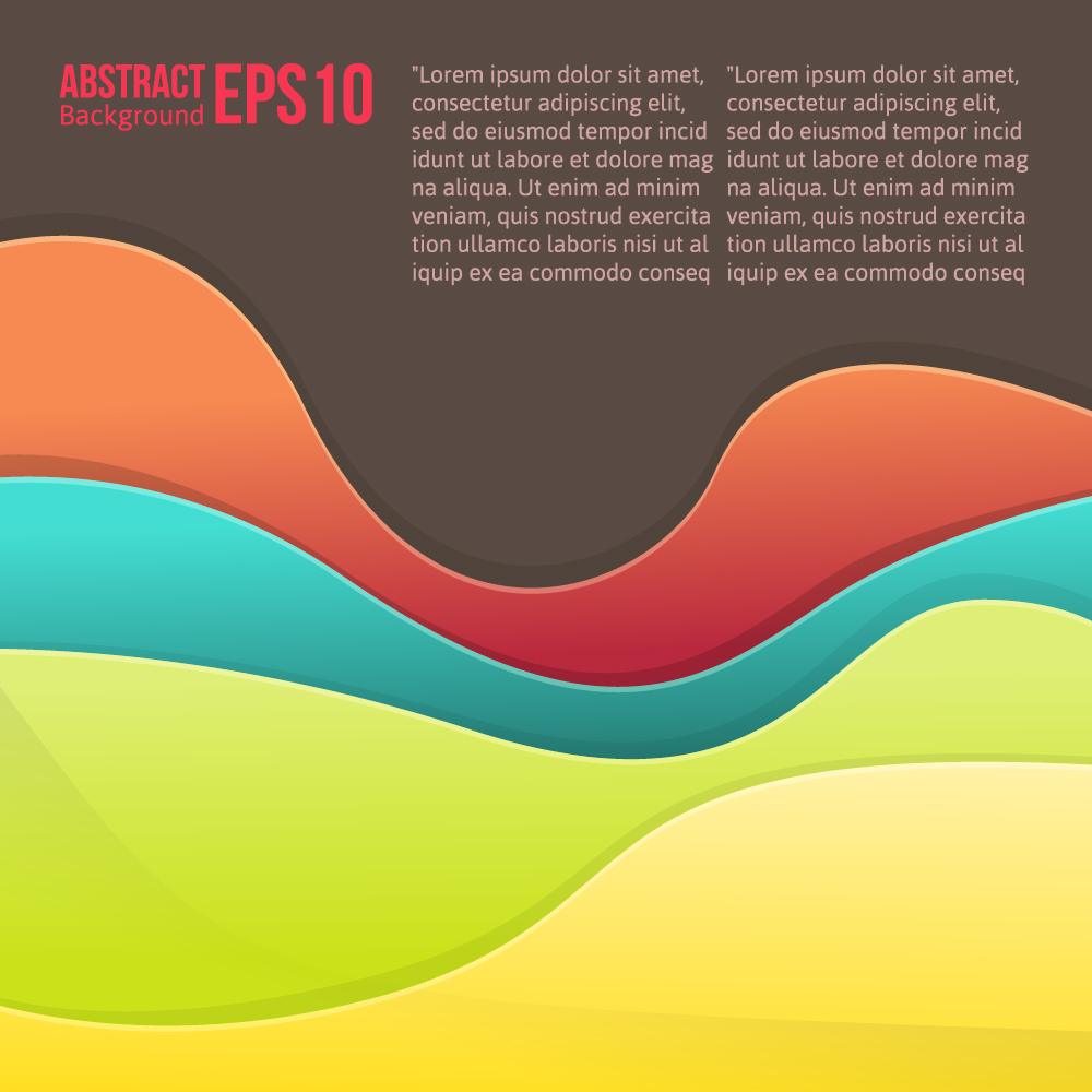 Flowing lines waves colored background vector 03  