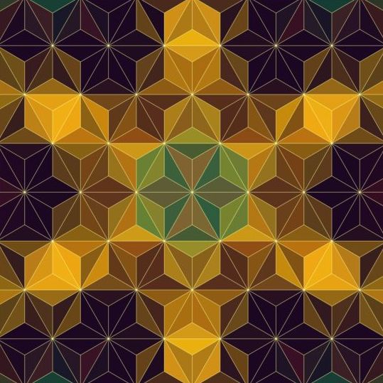 Geometrisk form med Mandala mönster vektor 09  