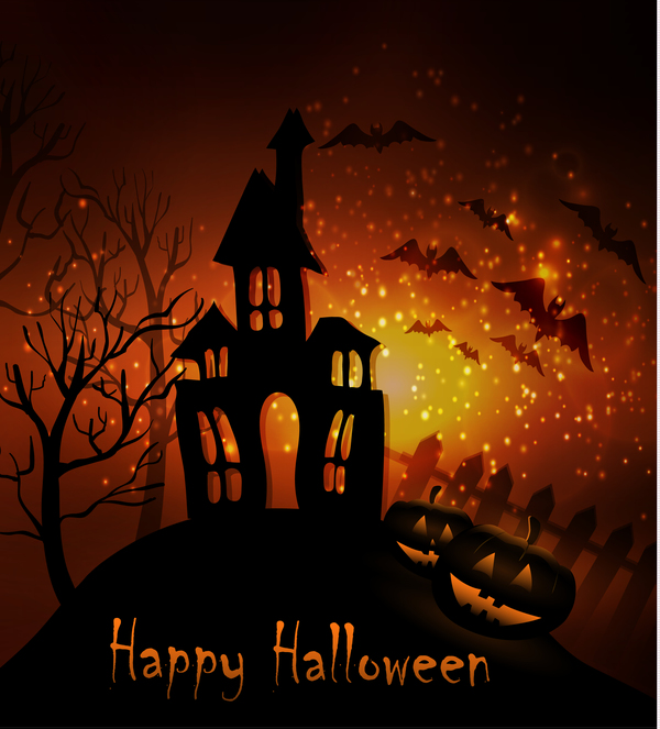Halloween Horror Nacht Hintergrund Vektoren 04  